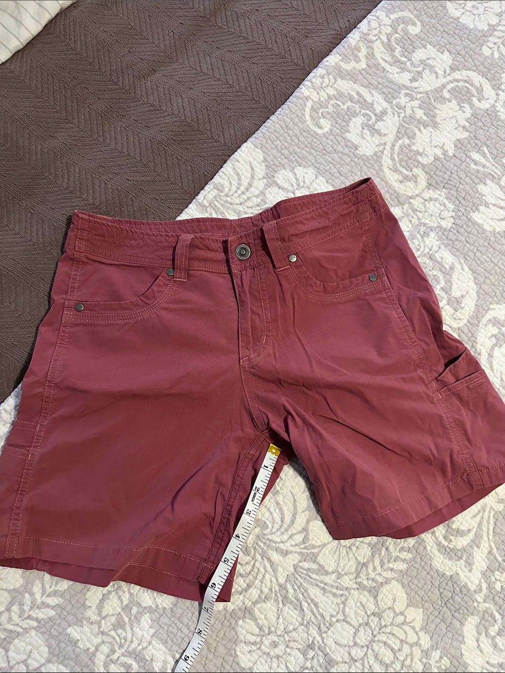 Kuhl Women's Cargo Shorts — Burgundy & Black Pair